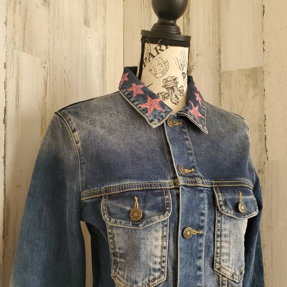 NEW UNIQUE NYC GRAFFITI ARTIST HAND PAINTED LFA JEAN JACKET - Picture 3 of 10